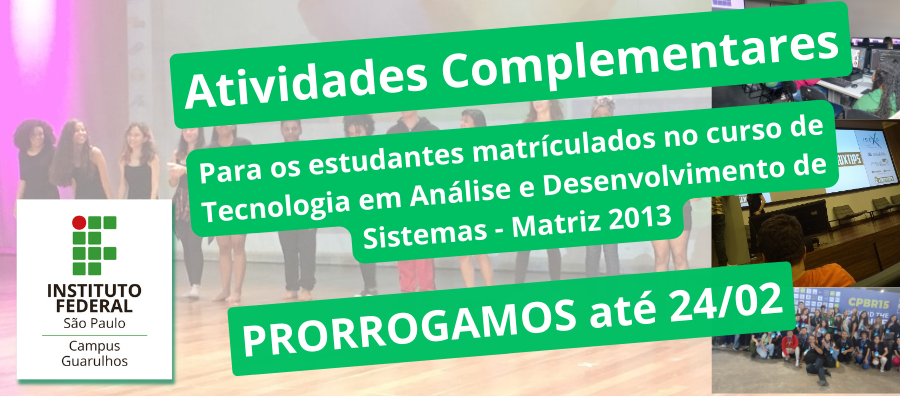 Atividades Complementares Prorrogacao